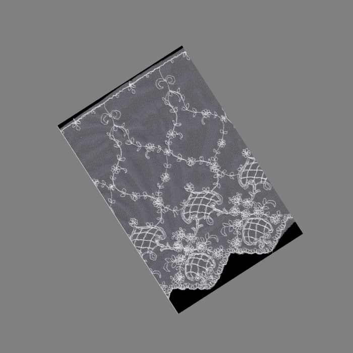 #2002A White 9-1/2″ (23,8 cm) Polyester Tule Rayon Stitch